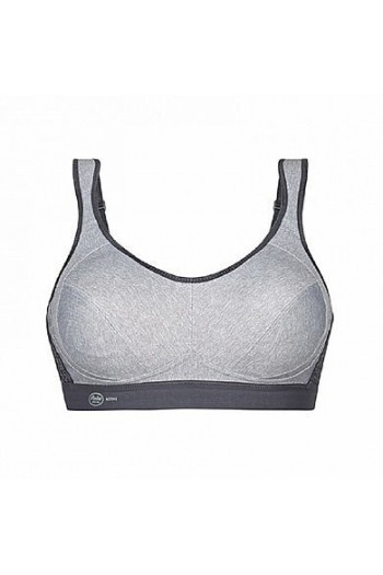 ANITA  5527-254, Αθλητικό Σουτιέν Extreme Control Sports Bra, χωρίς μπανέλα cup E, F, ΓΚΡΙ